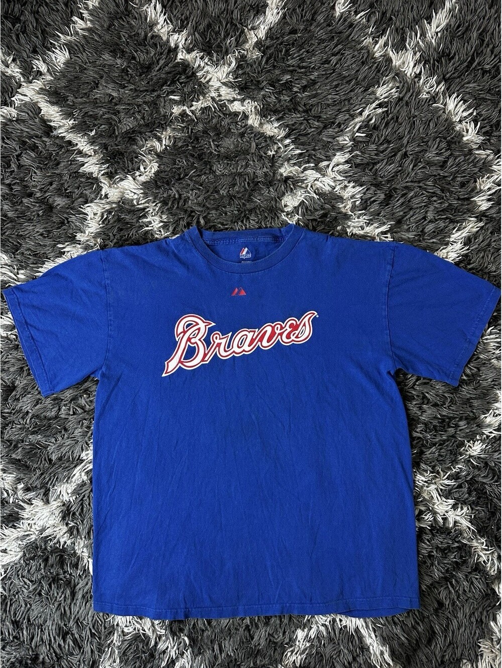 Vintage 90s Majestic Atlanta Braves Dale Murphy T Shirt Mens XL Blue MLB